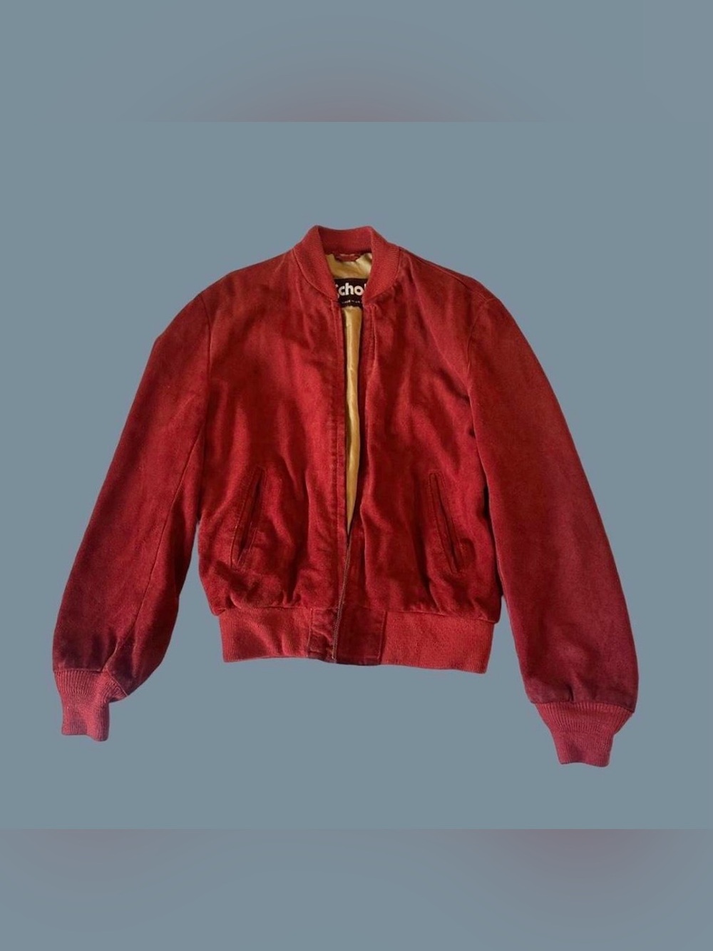 Vintage Schott Red Bomber Jacket